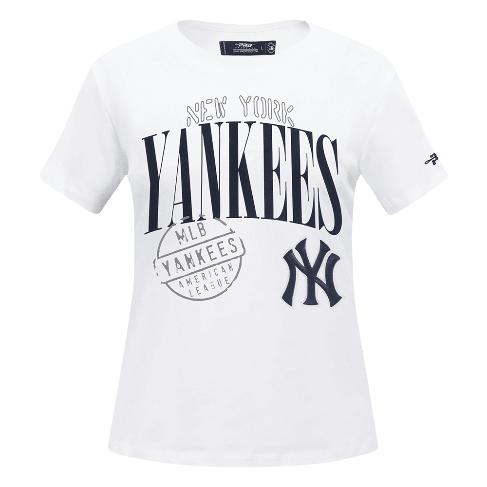 Women’s New York Yankees White Stamped Slim Tee by Pro Standard®