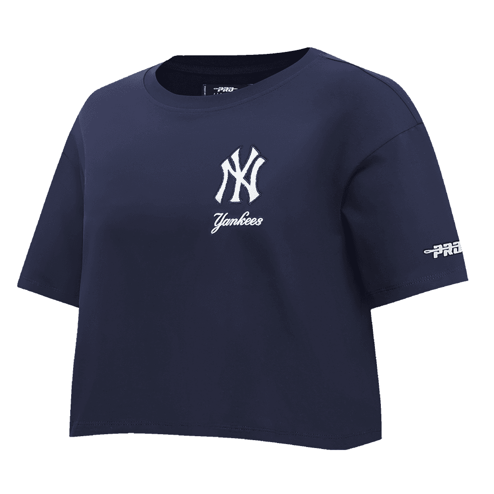 Women’s New York Yankees Midnight Navy Classic Chenille Boxy Tee by Pro Standard®