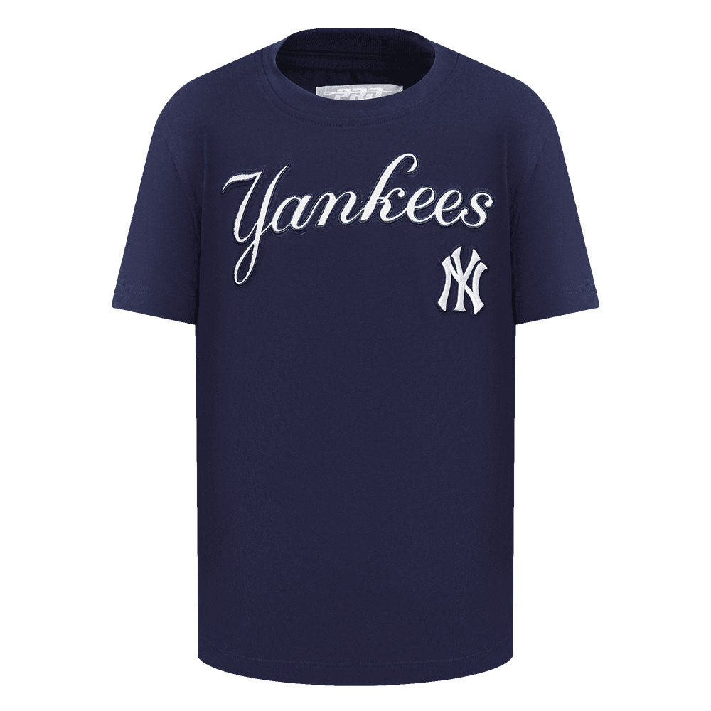 Boy’s New York Yankees Midnight Navy Classic Chenille Big Boys Short Sleeve Tee by Pro Standard®