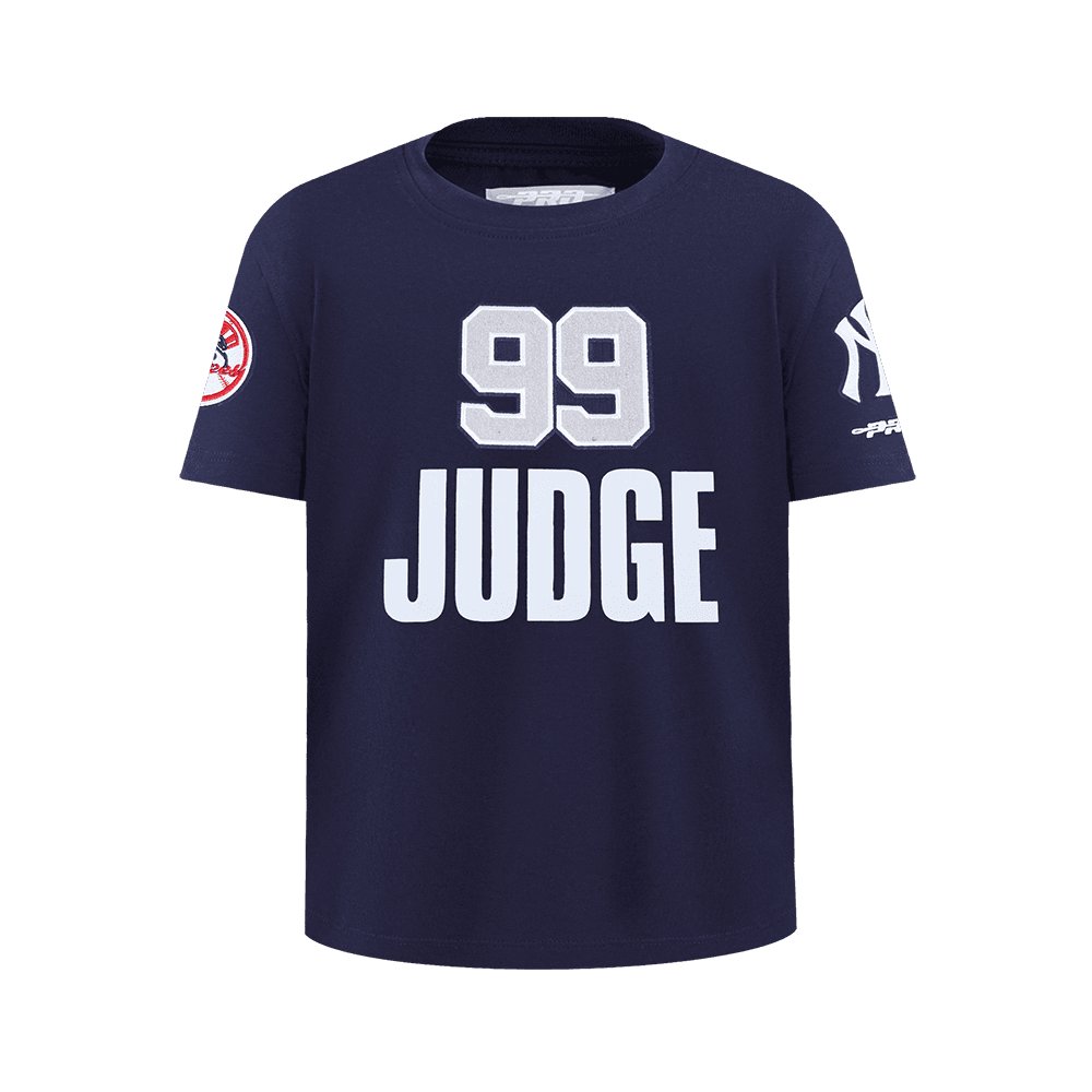 Boy’s New York Yankees Aaron Judge #99 Midnight Navy Classic Big Boys Short Sleeve Tee by Pro Standard®