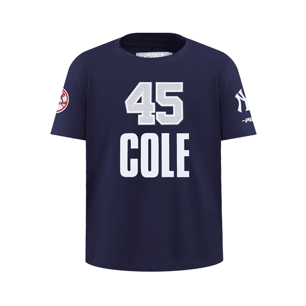Boy’s New York Yankees Gerrit Cole #45 Midnight Navy Classic Big Boys Short Sleeve Tee by Pro Standard®