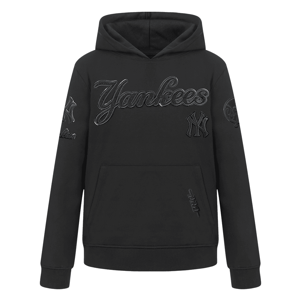 Boy’s New York Yankees Triple Black Big Boys Pullover Hoodie by Pro Standard®