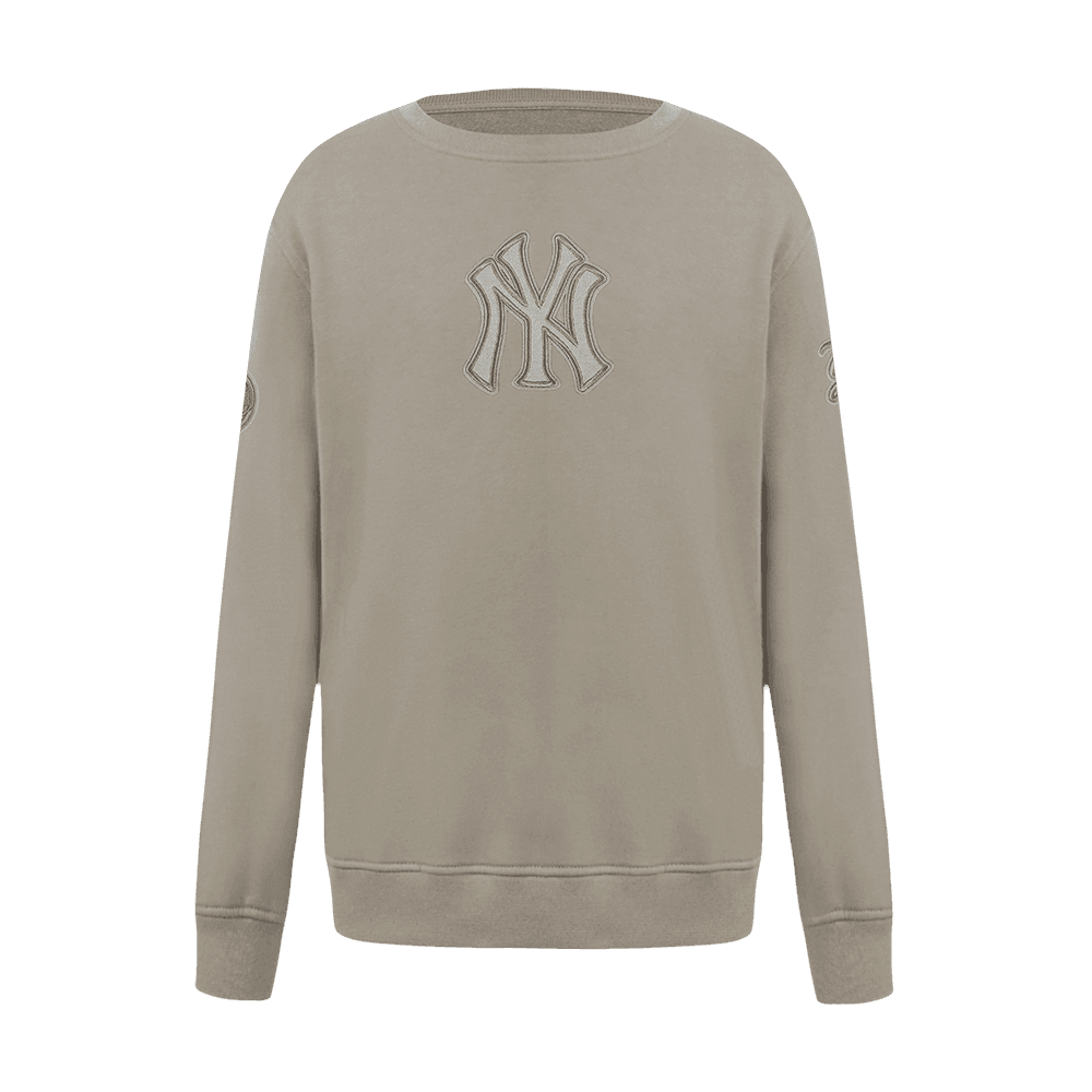 Boy’s New York Yankees Taupe Neutral Big Boys Crewneck Sweatshirt by Pro Standard®