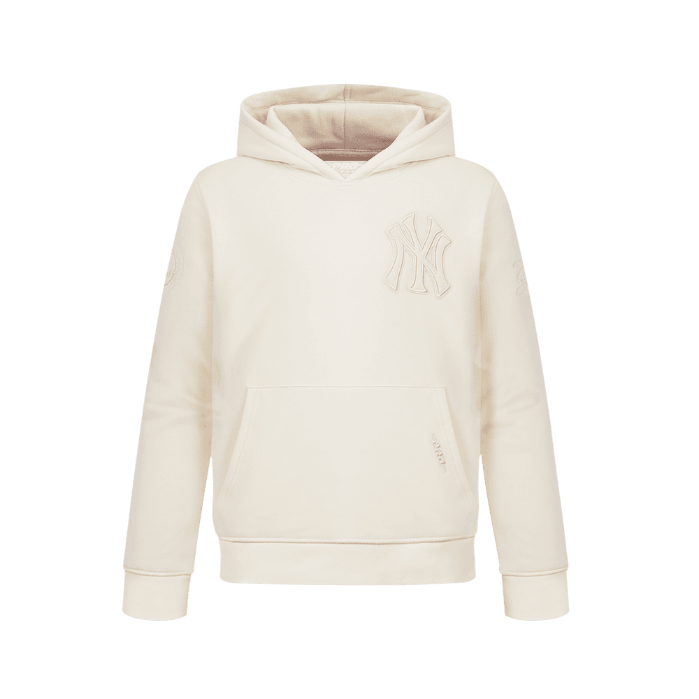 Boy’s New York Yankees Eggshell Neutral Big Boys Pullover Hoodie by Pro Standard®