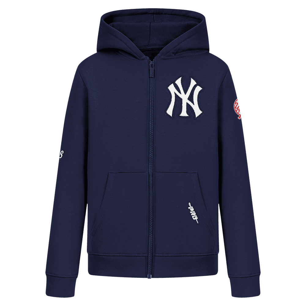 Boy’s New York Yankees Midnight Navy Classic Chenille Big Boys Full Zip Hoodie by Pro Standard®