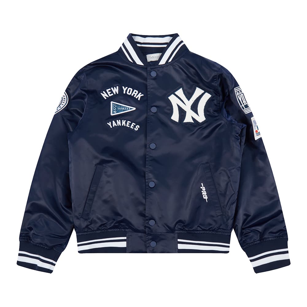Boy’s New York Yankees Midnight Navy Retro Classics Big Boys Satin Jacket by Pro Standard®