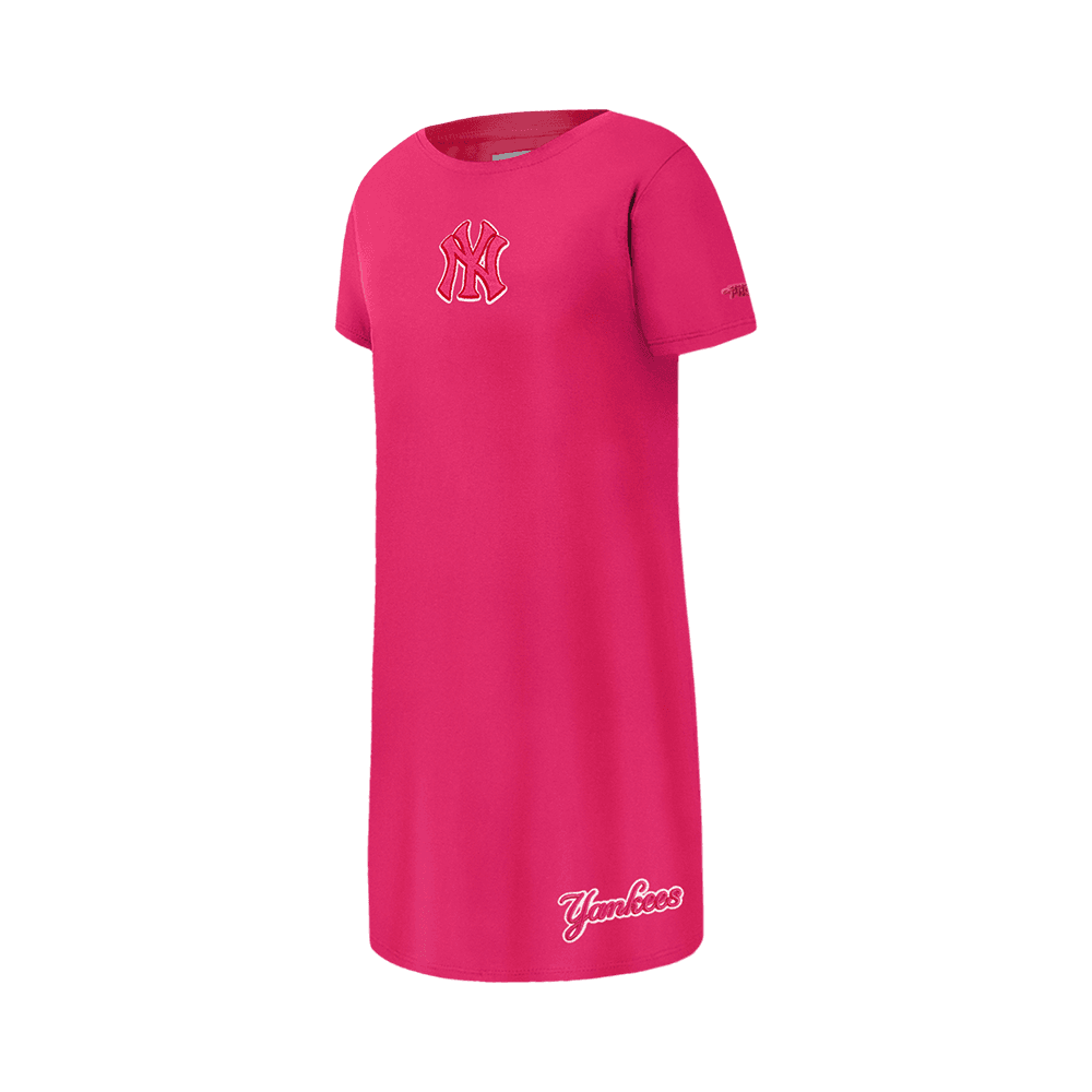 Girl’s New York Yankees Beetroot Purple Classic Triple Pink Big Girls Tee Dress by Pro Standard®