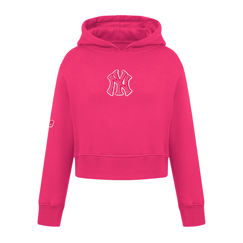 Girl’s New York Yankees Beetroot Purple Triple Pink Big Girls Pullover Hoodie by Pro Standard®