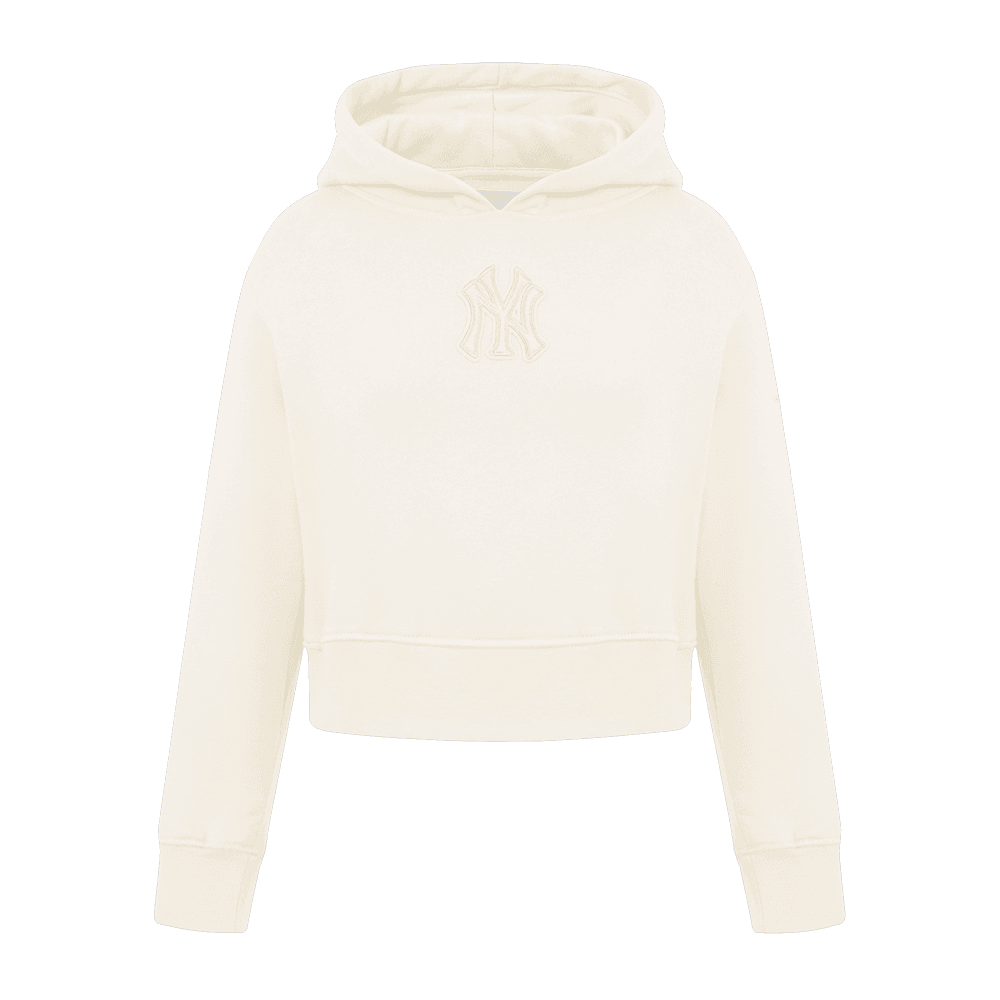 Girl’s New York Yankees Eggshell Neutral Big Girls Pullover Hoodie by Pro Standard®