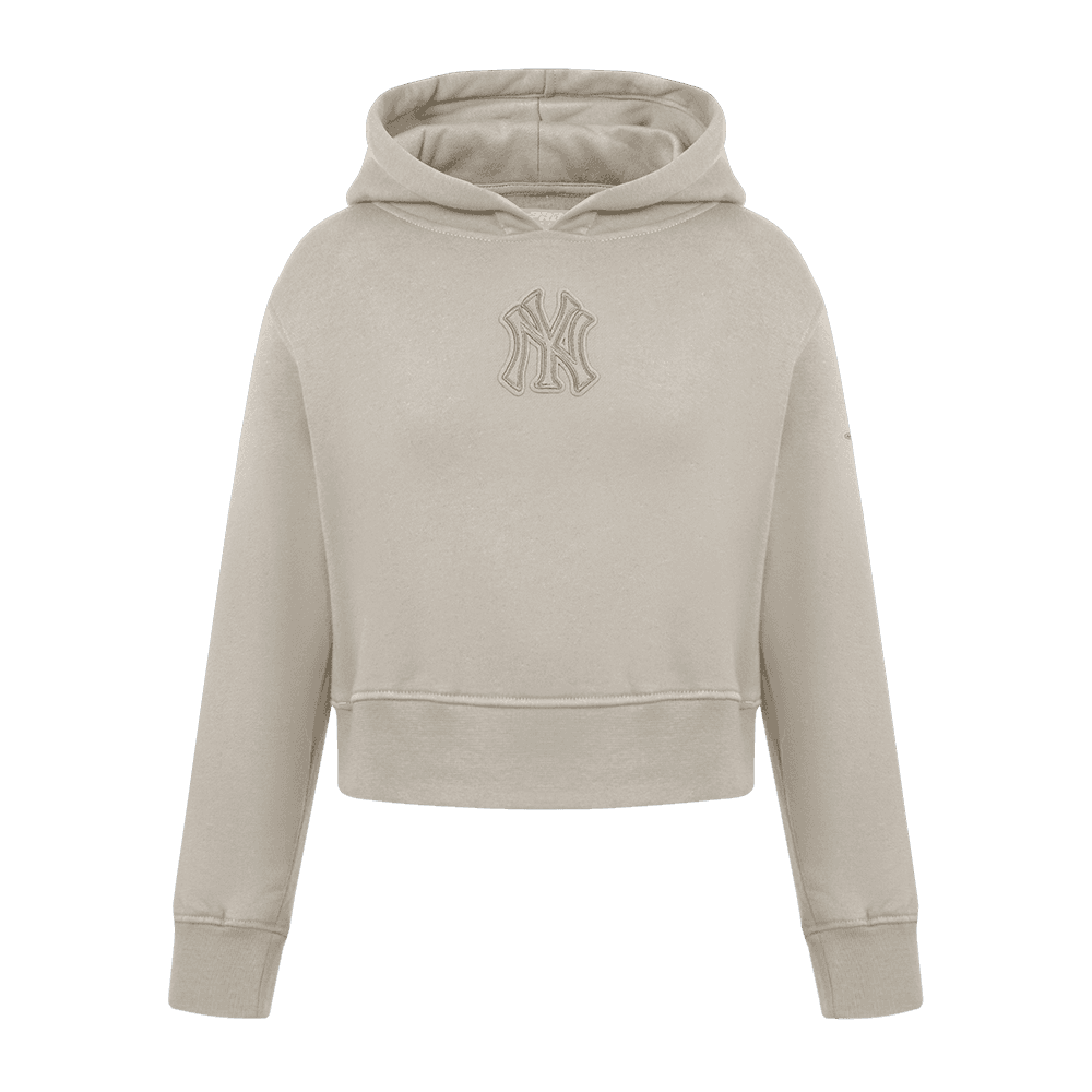 Girl’s New York Yankees Taupe Neutral Big Girls Pullover Hoodie by Pro Standard®