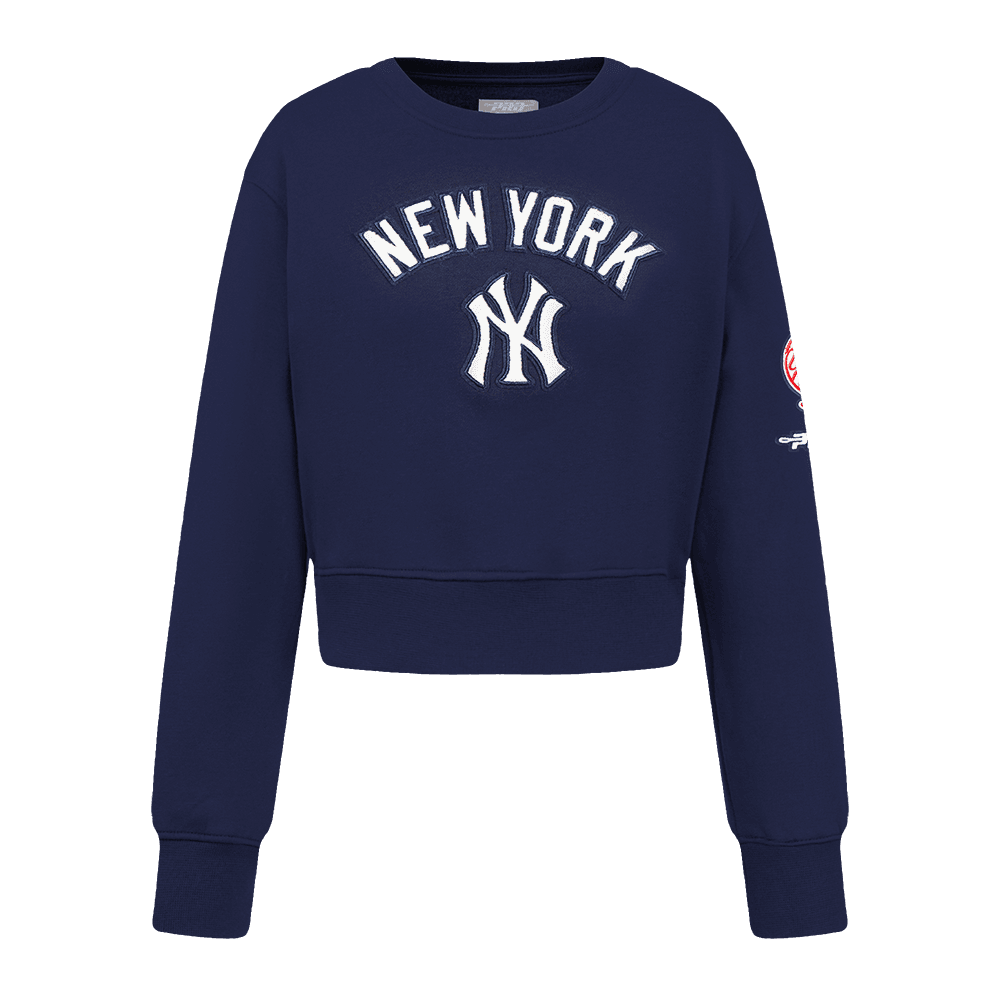 Girl’s New York Yankees Midnight Navy Classic Essentials Big Girls Crewneck Sweatshirt by Pro Standard®