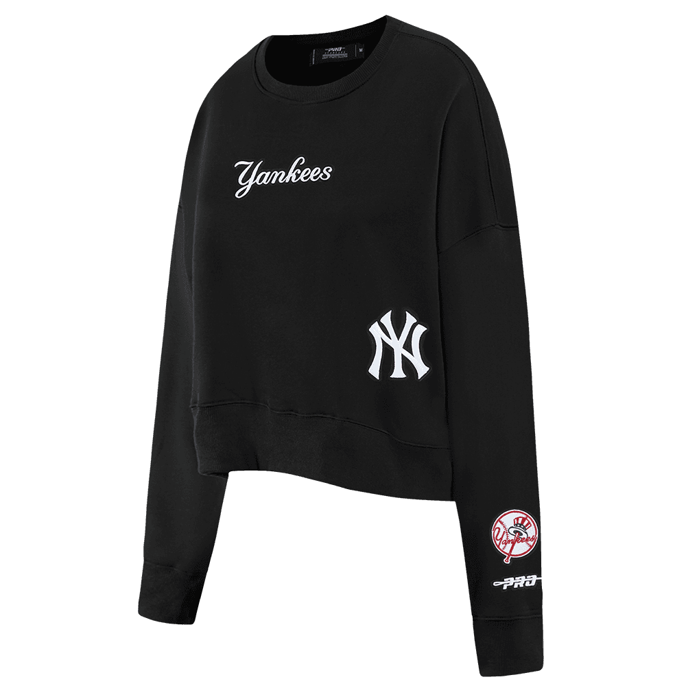 Women’s New York Yankees Black Wingspan Crewneck Sweatshirt by Pro Standard®