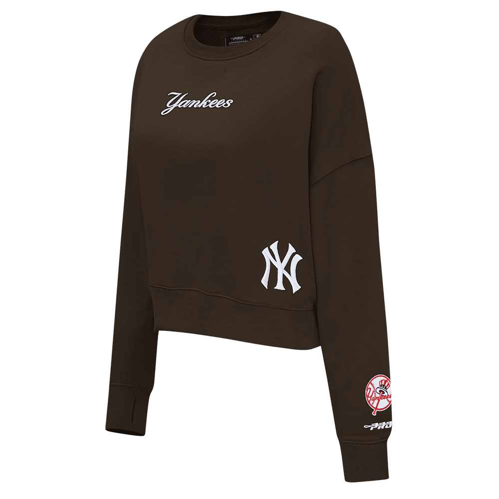Women’s New York Yankees Brown Wingspan Crewneck Sweatshirt by Pro Standard®