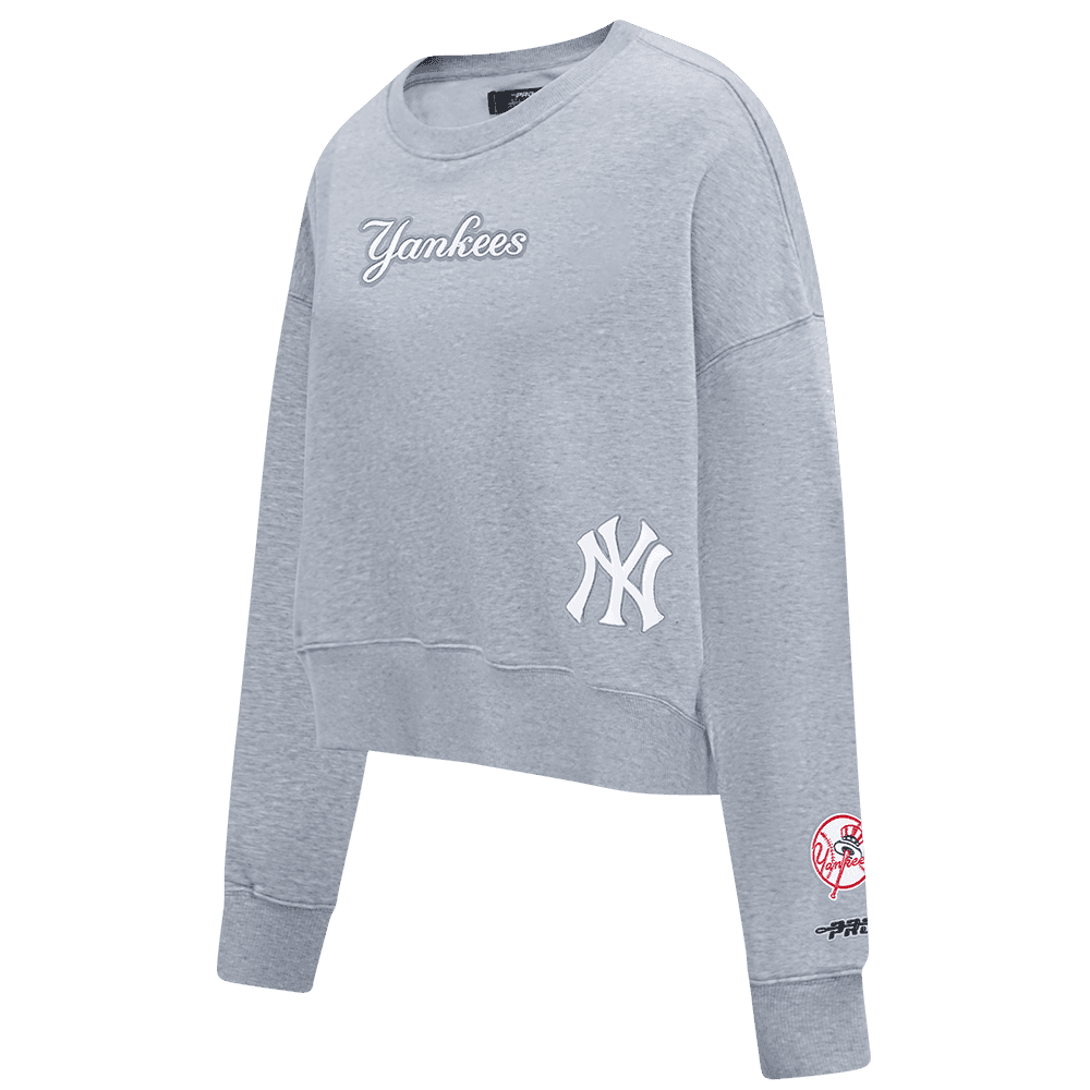 Women’s New York Yankees Dark Heather Gray Wingspan Crewneck Sweatshirt by Pro Standard®