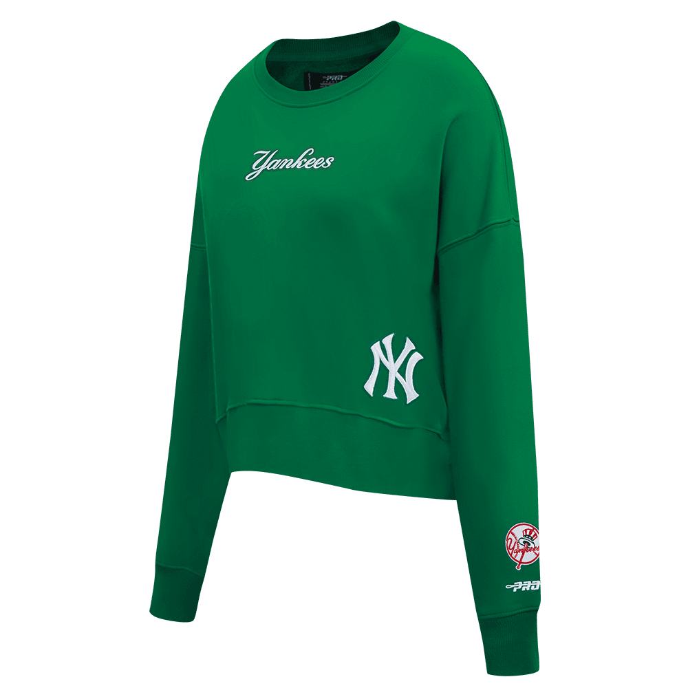 Women’s New York Yankees Kelly Green Wingspan Crewneck Sweatshirt by Pro Standard®