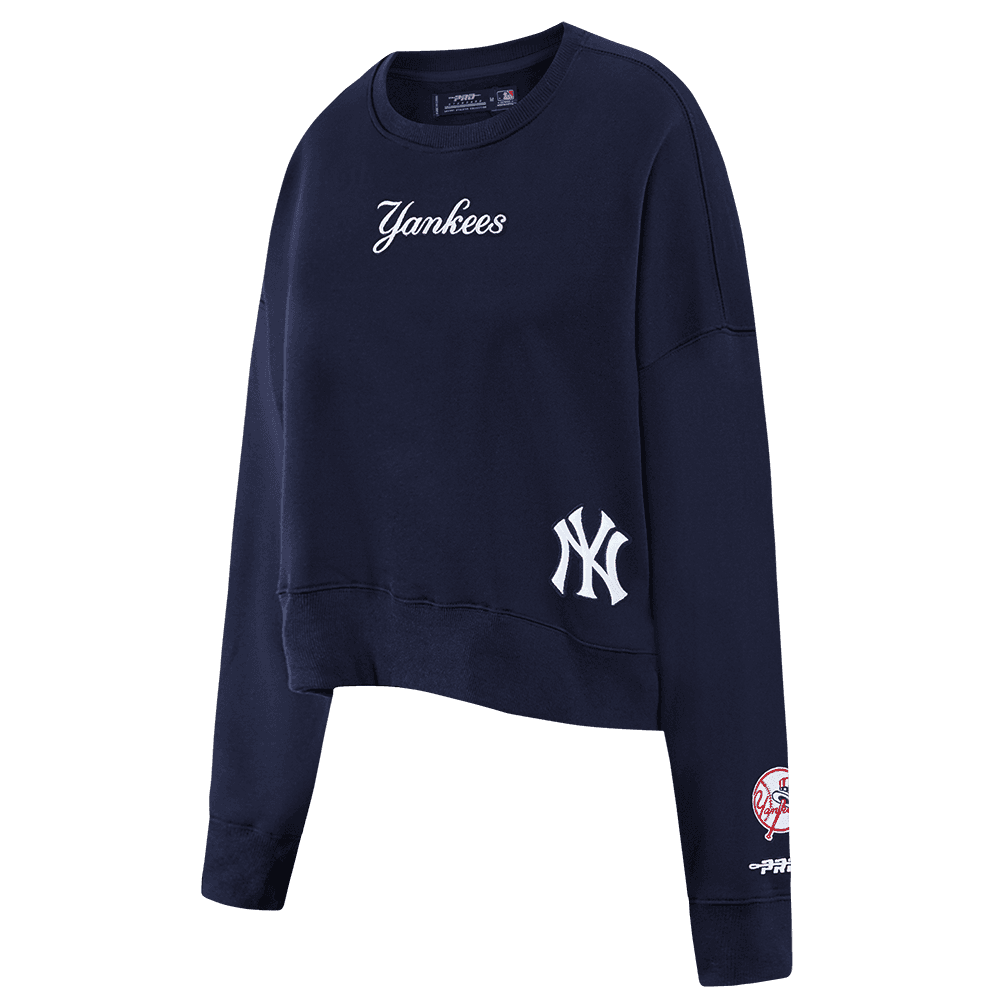 Women’s New York Yankees Midnight Navy Wingspan Crewneck Sweatshirt by Pro Standard®