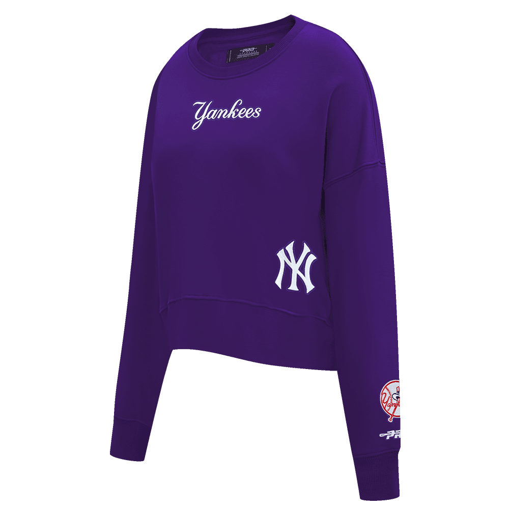 Women’s New York Yankees Purple Wingspan Crewneck Sweatshirt by Pro Standard®