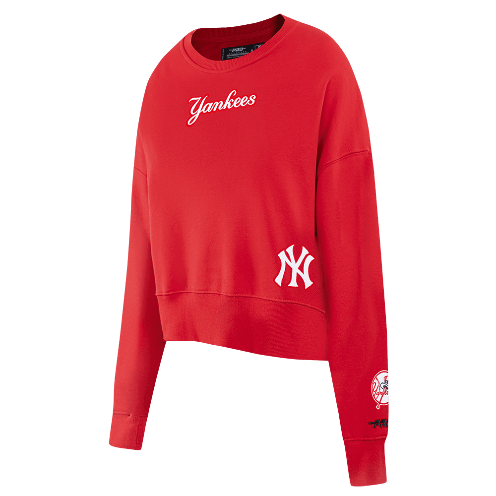 Women’s New York Yankees Red Wingspan Crewneck Sweatshirt by Pro Standard®