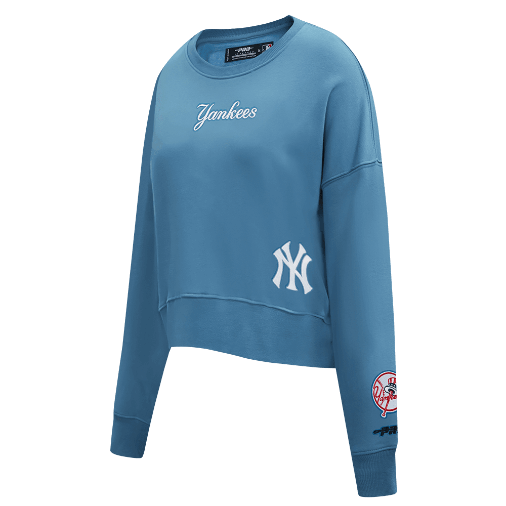 Women’s New York Yankees Steel Blue Wingspan Crewneck Sweatshirt by Pro Standard®