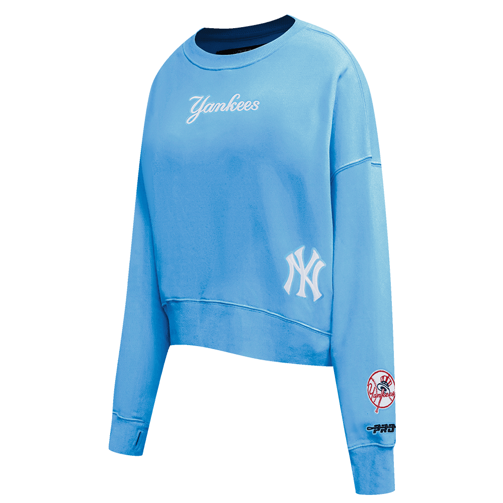 Women’s New York Yankees University Blue Wingspan Crewneck Sweatshirt by Pro Standard®