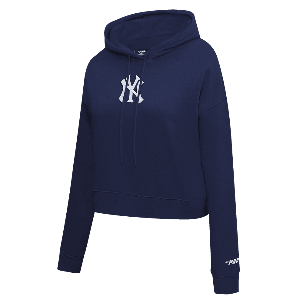 Women’s New York Yankees Midnight Navy Wingspan Cropped Pullover Hoodie by Pro Standard®