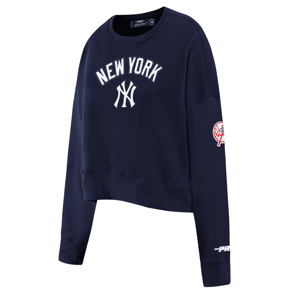 Women’s New York Yankees Midnight Navy Classic Chenille Crewneck Sweatshirt by Pro Standard®