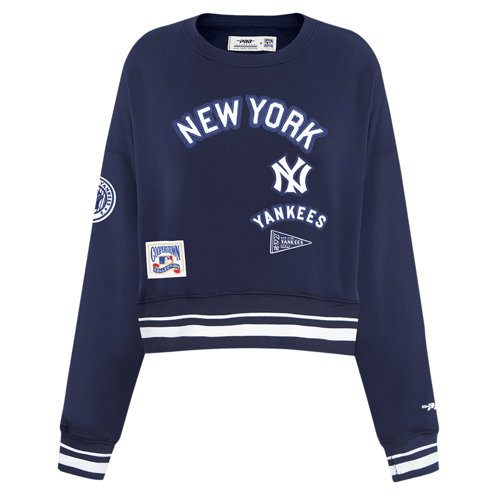 Women’s New York Yankees Midnight Navy Retro Classics Crewneck Sweatshirt by Pro Standard®