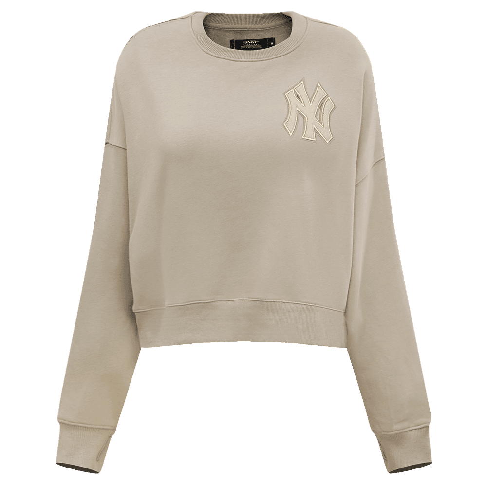 Women’s New York Yankees Taupe Neutral Crewneck Sweatshirt by Pro Standard®