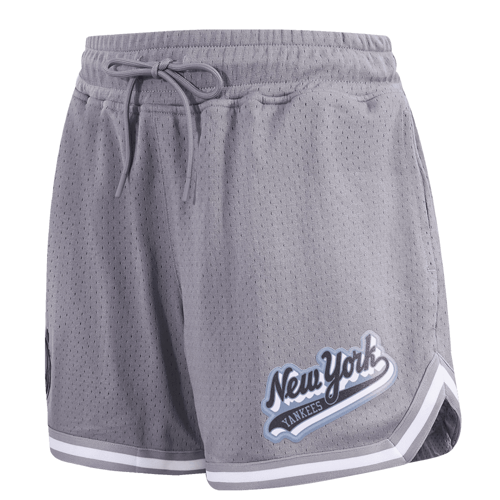 Women’s New York Yankees Gray Script Tail Mesh Short by Pro Standard®