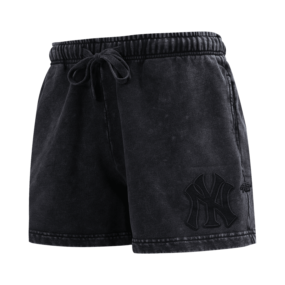 Women’s New York Yankees Washed Black Classic Fleece Short by Pro Standard®