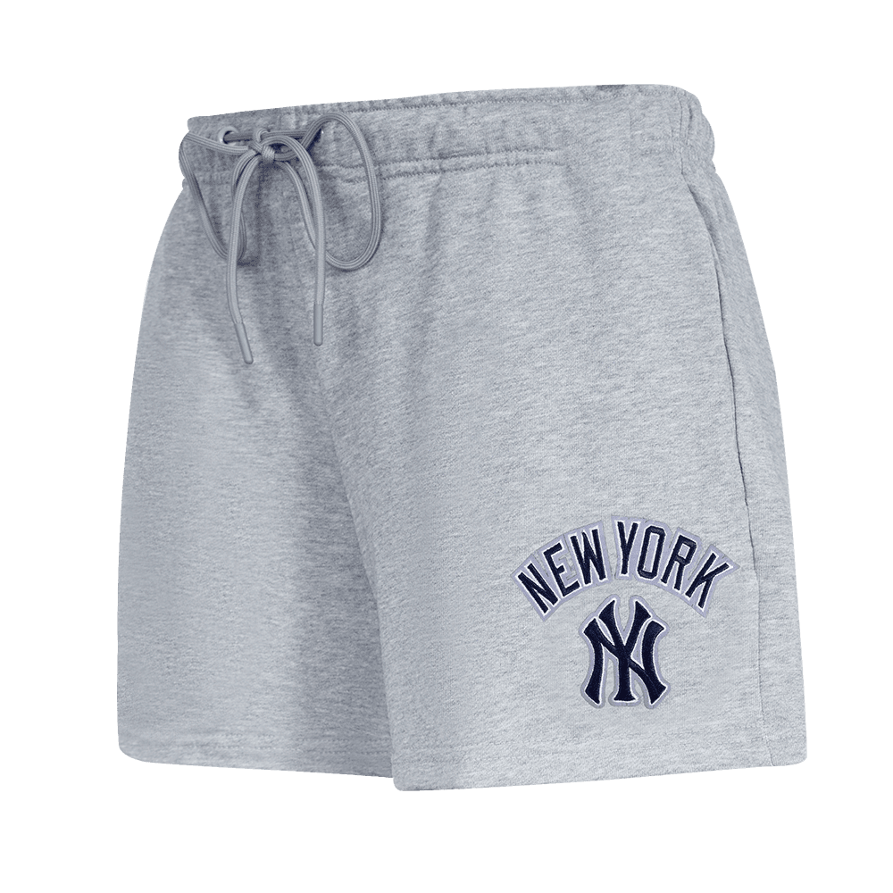 Women’s New York Yankees Heather Grey Classic Chenille Fleece Short by Pro Standard®