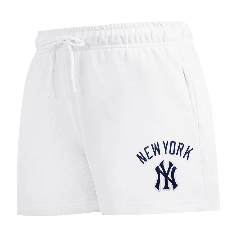 Women’s New York Yankees White Classic Chenille Fleece Short by Pro Standard®