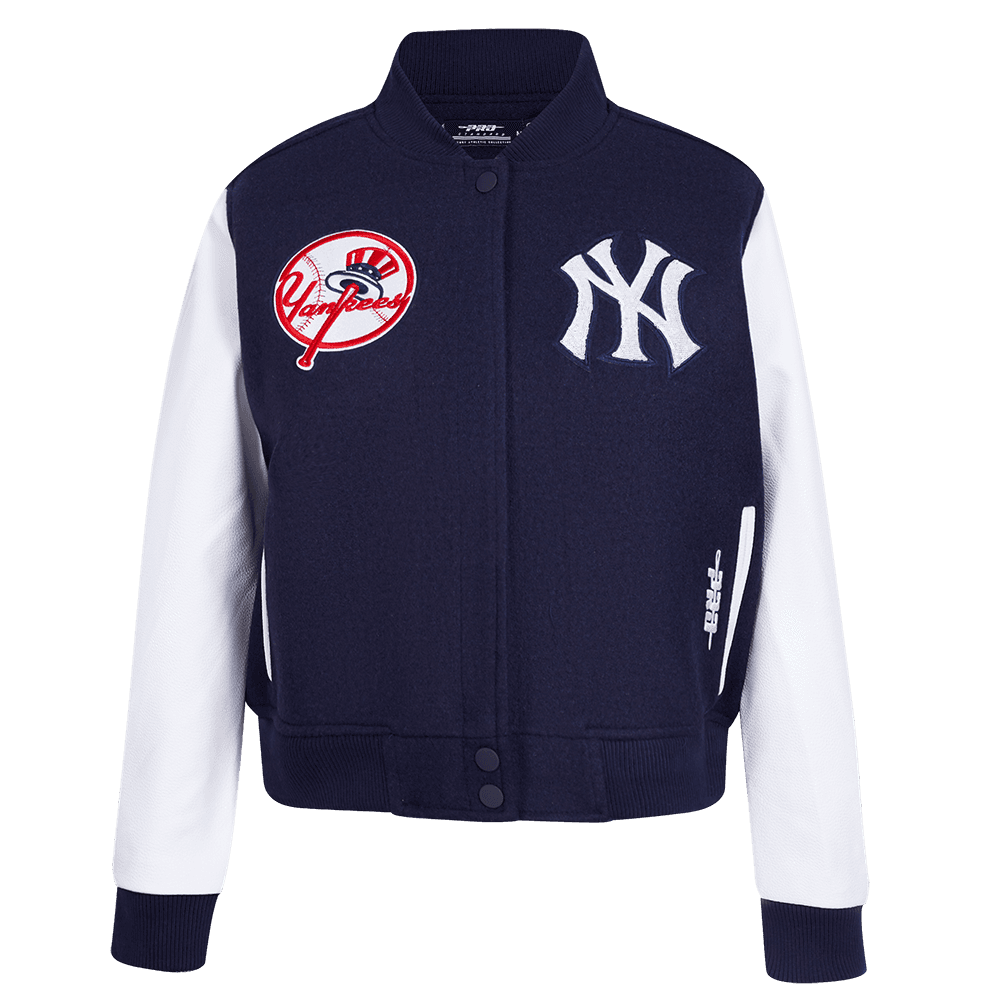 Women’s New York Yankees Midnight Navy and White Game Day Classics Varsity Jacket by Pro Standard®
