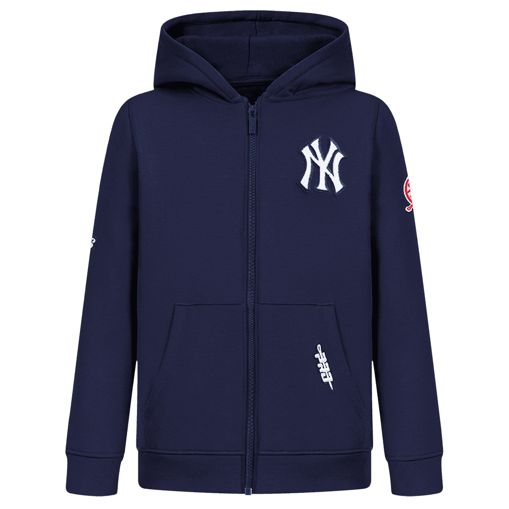 Boy’s New York Yankees Midnight Navy Classic Chenille Toddler Boys Full Zip Hoodie by Pro Standard®