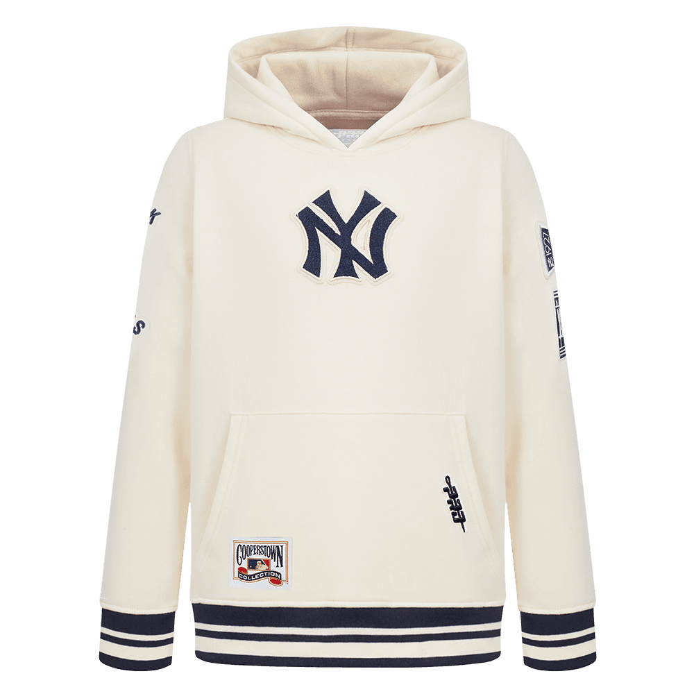 Boy’s New York Yankees Eggshell and Midnight Navy Retro Classics Toddler Boys Pullover Hoodie by Pro Standard®