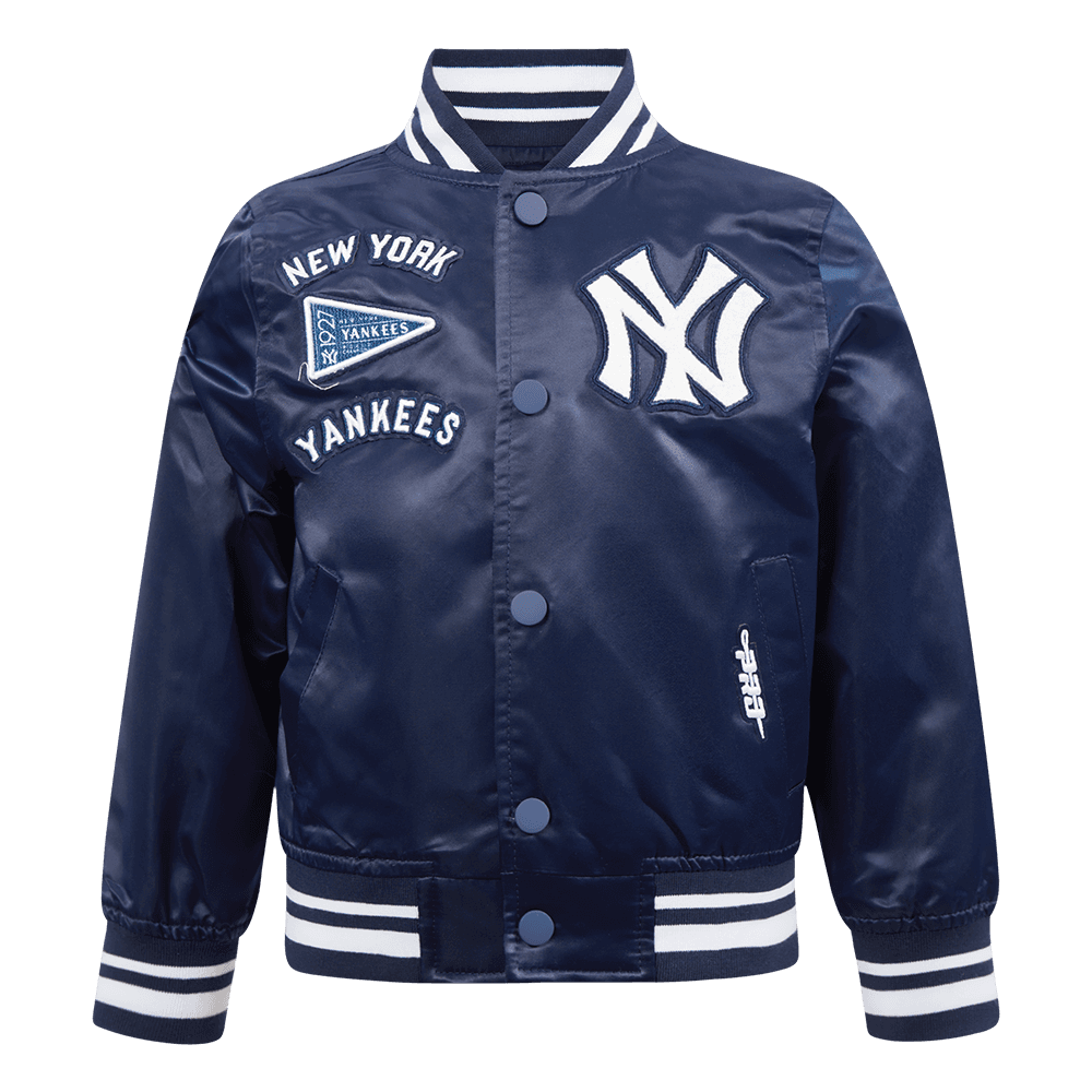 Boy’s New York Yankees Midnight Navy Retro Classics Toddler Boys Satin Jacket by Pro Standard®