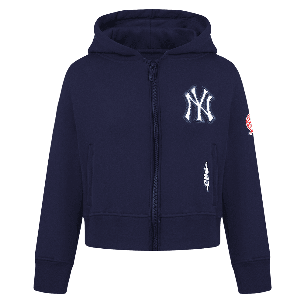 Girl’s New York Yankees Midnight Navy Classic Essentials Tod Girls Full Zip Hoodie by Pro Standard®