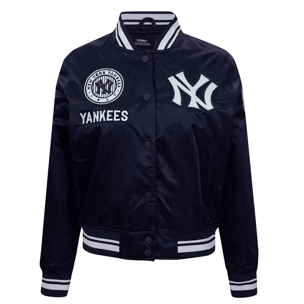 Women’s New York Yankees Midnight Navy Retro Classics Satin Jacket by Pro Standard®