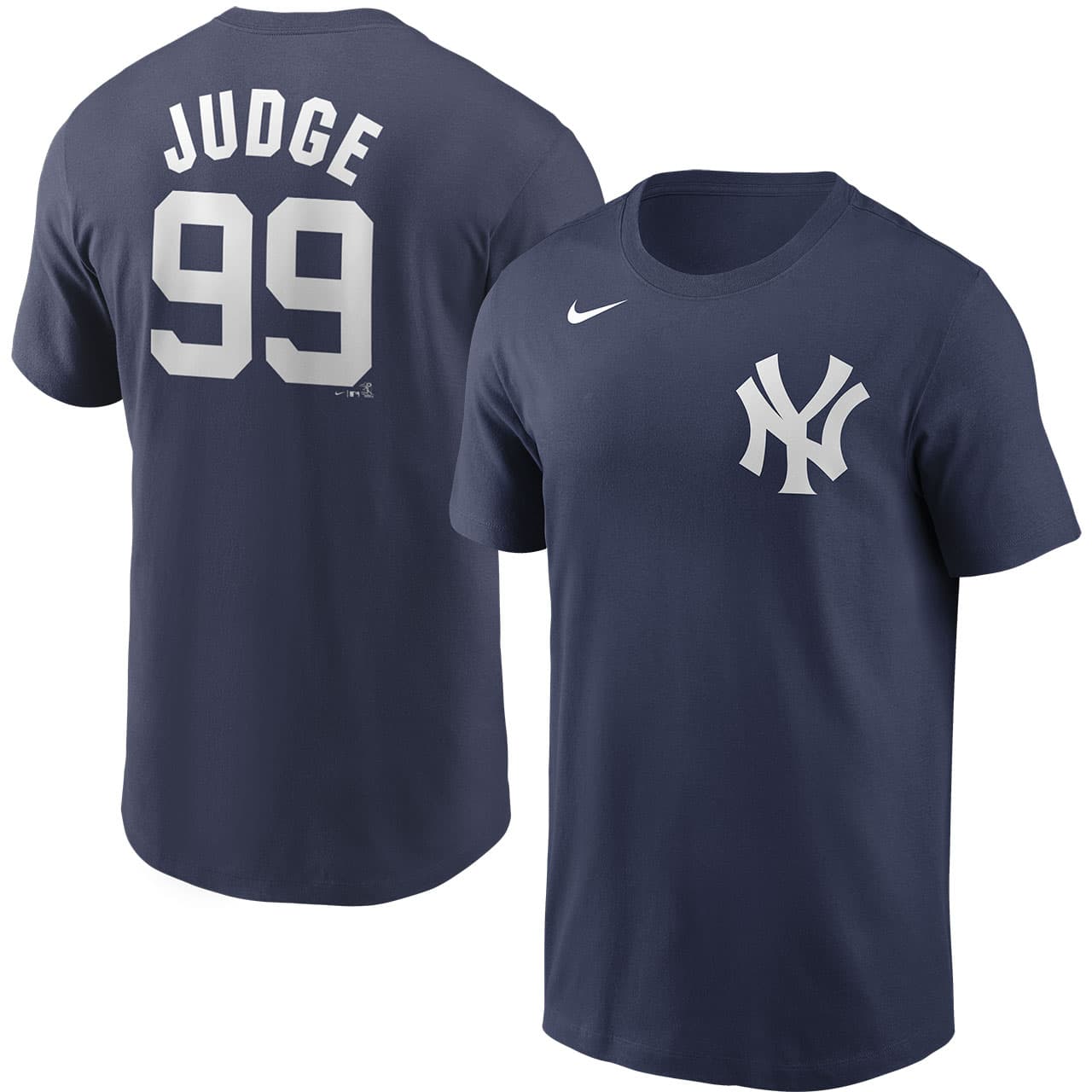 Men's New York Yankees Nike Aaron Judge Navy Name & Number T-Shirt